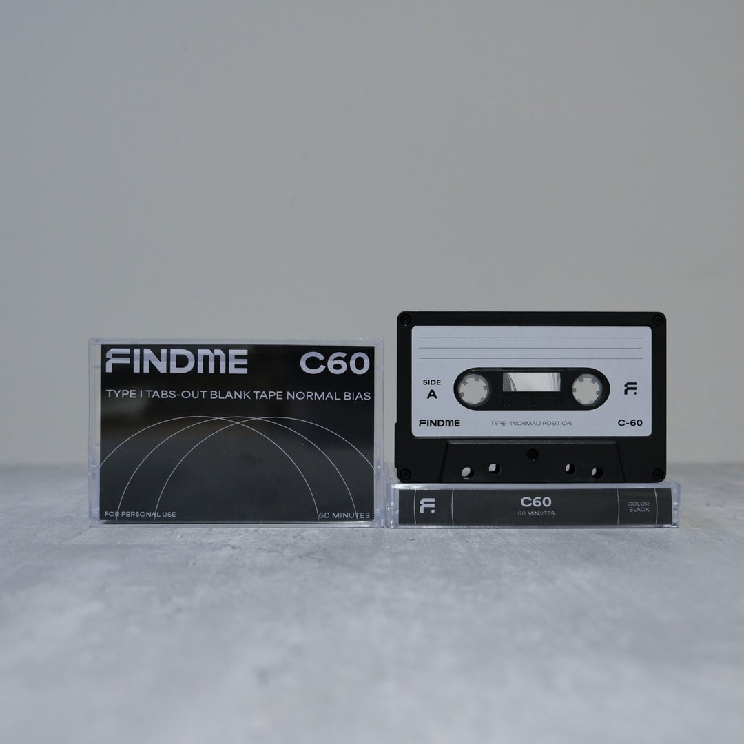 C60 TYPE I 空白磁带 录音带 60分钟 全黑 貼了AB面貼紙 - 其他 - 塑料 黑色