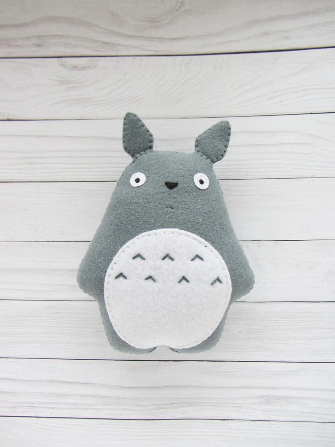 Totoro, felt toy - 玩具/玩偶 - 聚酯纤维 灰色