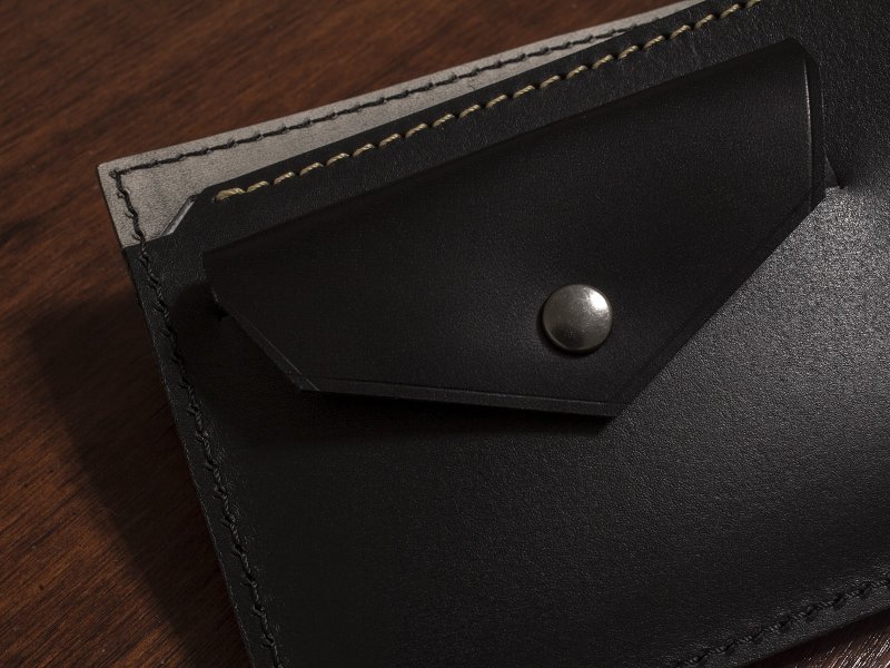 │ 仅供加购 │ 定制化 │ 短夹 │ 小零钱袋 - 零钱包 - 真皮 黑色