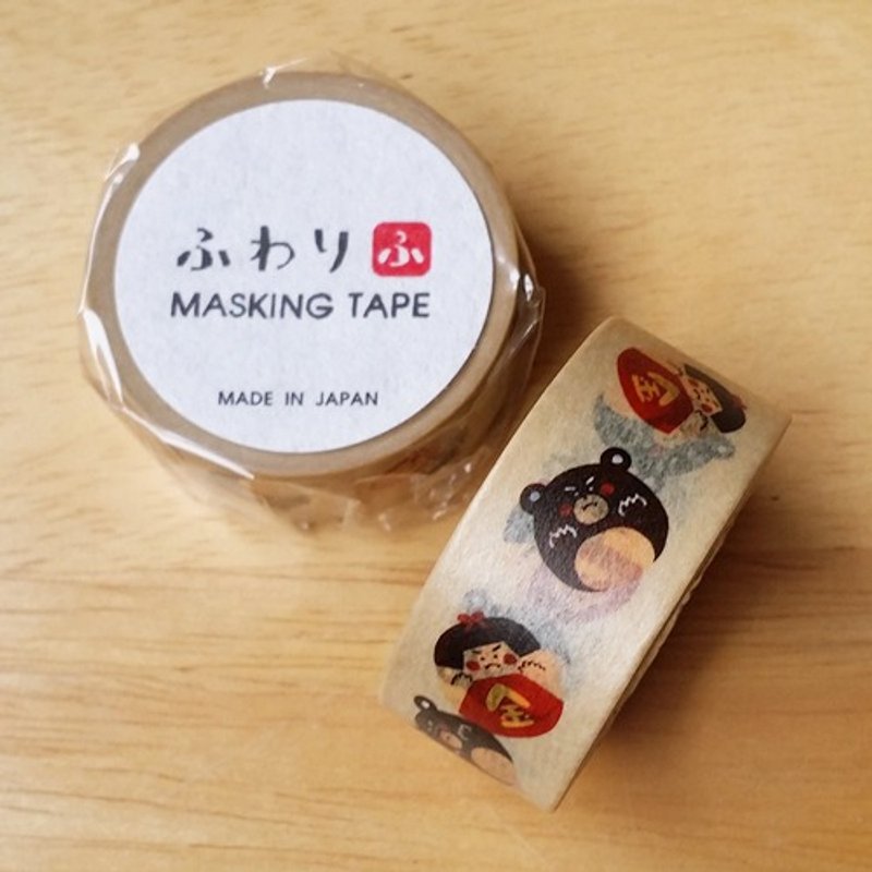 日本 伊予和纸 Fuwari 日本童话和纸胶带【金太郎(KTR47001)】 - 纸胶带 - 纸 金色