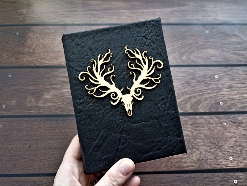 Grimoire journal for sale Witch grimoire for sale Gothic spell book of shadows - 笔记本/手帐 - 纸 黑色