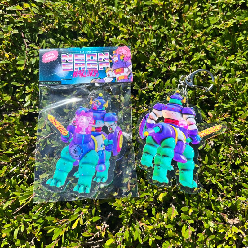 【Dipsy 何迪西】Atomic Barbarian原子野蛮人-双面压克力钥匙圈 - 钥匙链/钥匙包 - 压克力 紫色