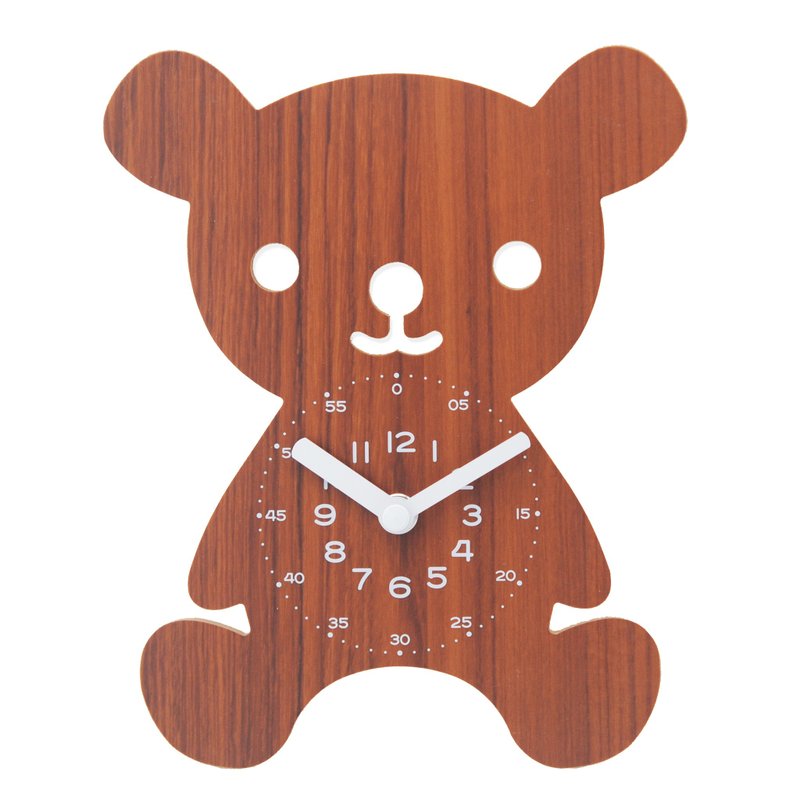 Aristócrata - 泰迪熊伙伴时钟 数字 静音 - 时钟/闹钟 - 木头 多色