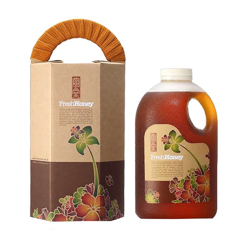 【组合/包邮】龙眼蜂蜜2200g 2瓶+ 500g随手挤压瓶 2瓶 - 蜂蜜/黑糖 - 新鲜食材 黄色