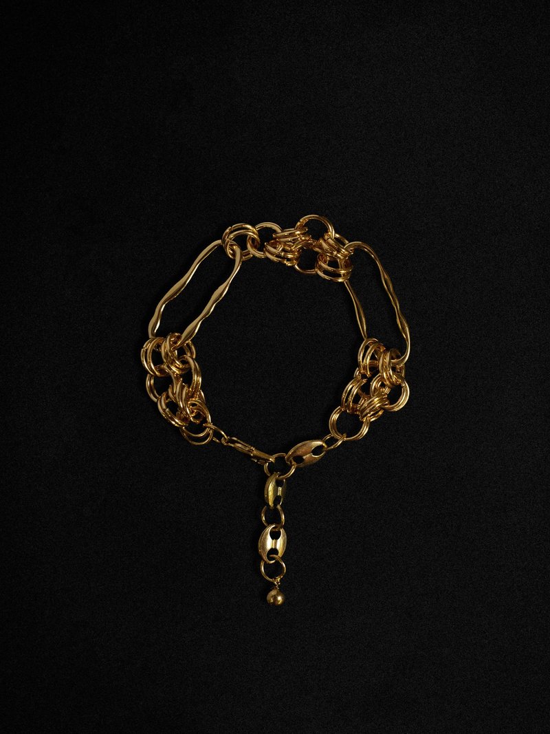 YARD YARN — Lumy Bracelet - 手链/手环 - 不锈钢 金色