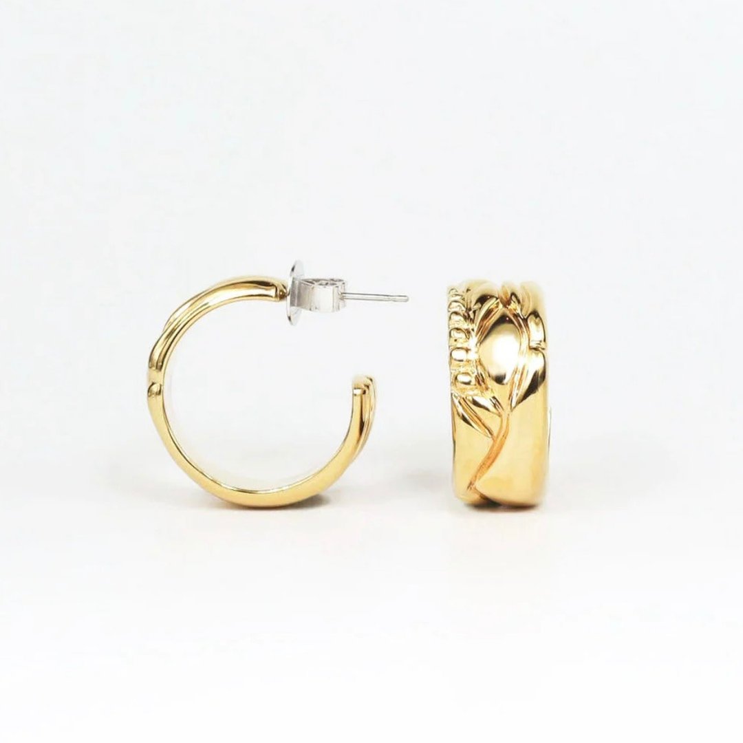 Gold Mamba Duo 耳环 - 耳环/耳夹 - 纯银 金色