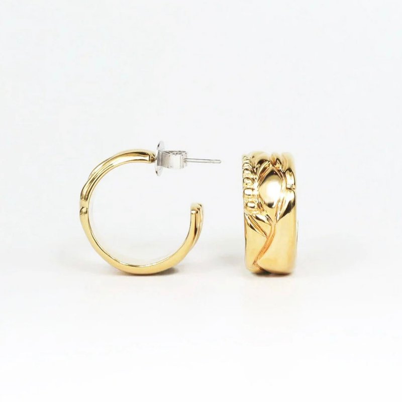 Gold Mamba Duo 耳环 - 耳环/耳夹 - 纯银 金色