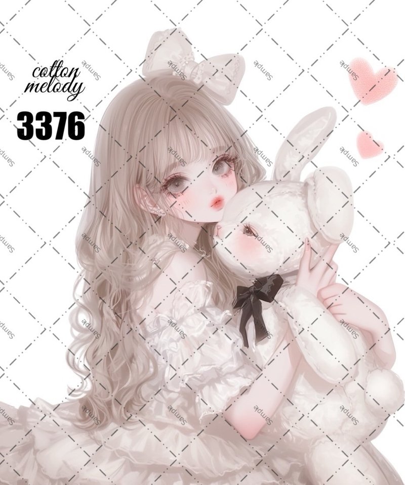 original sticker no.3376 人物贴纸 原创贴纸 原创人物贴纸 装饰贴纸 cotton melody - 贴纸 - 纸 