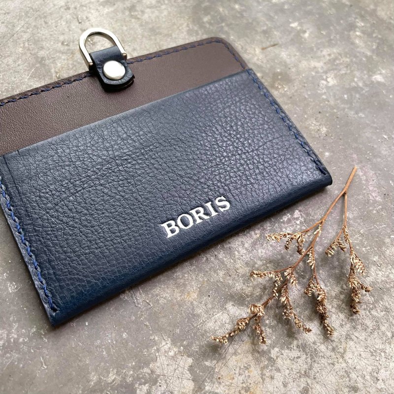 金/银箔 烙印加工定制化礼物 - 证件套/卡套 - 真皮 蓝色