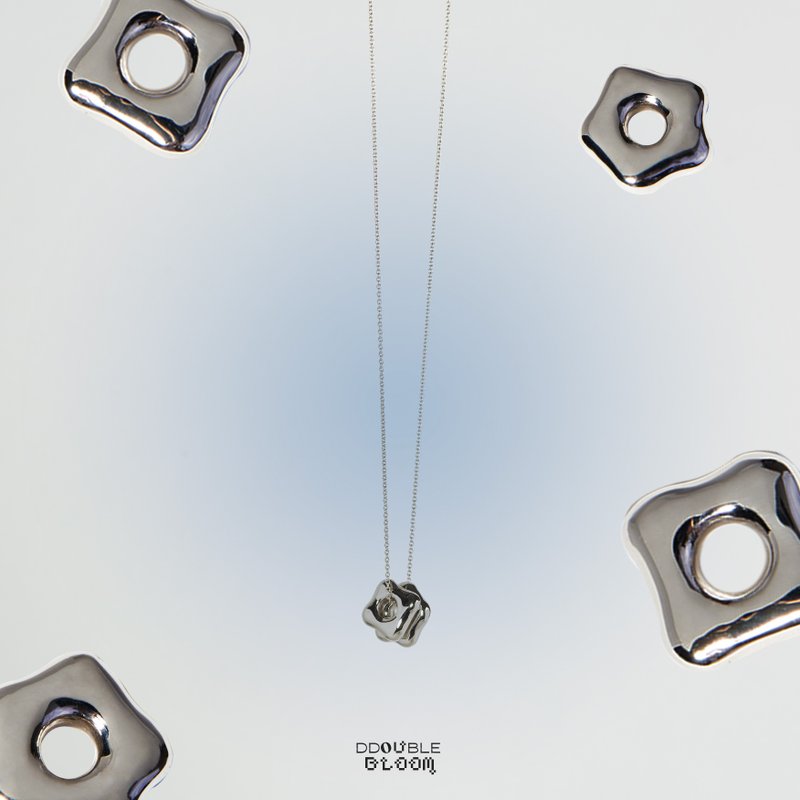 Ctrlshift - DDouble bloom - 项链 - 纯银 银色