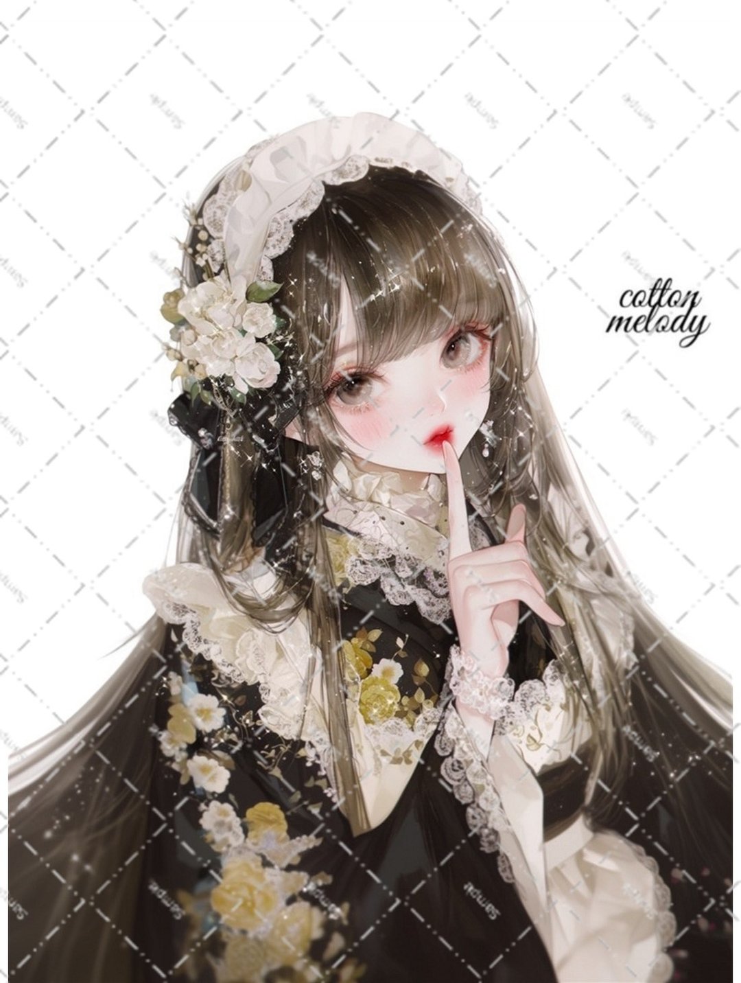 原创贴纸 no.6195 人物贴纸 原创贴纸 人物贴纸 女孩贴纸 原创人物贴纸 - 贴纸 - 纸 