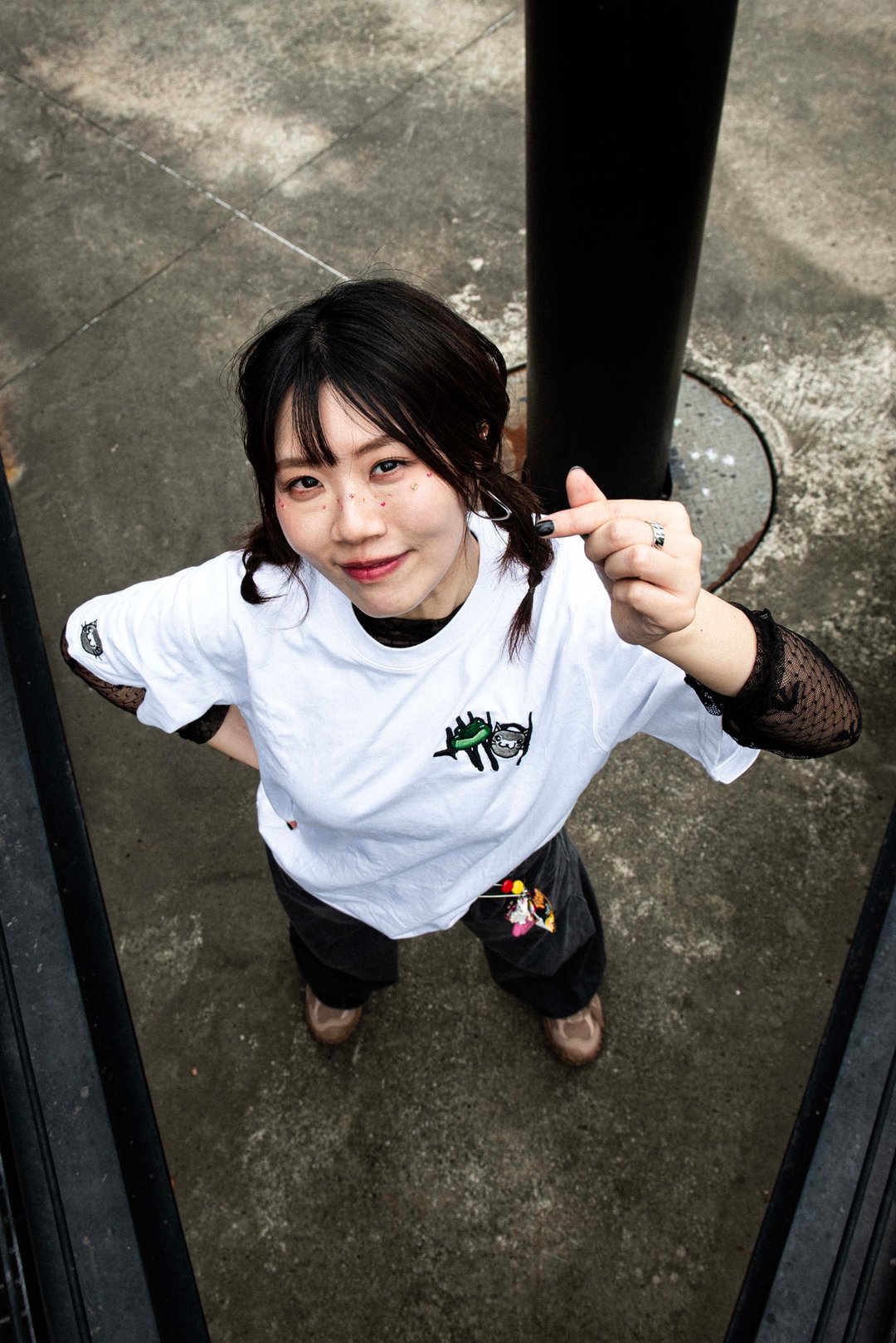 Frog n' Cat Heavyweight tee 刺绣短袖 T - 女装 T 恤 - 棉 白色