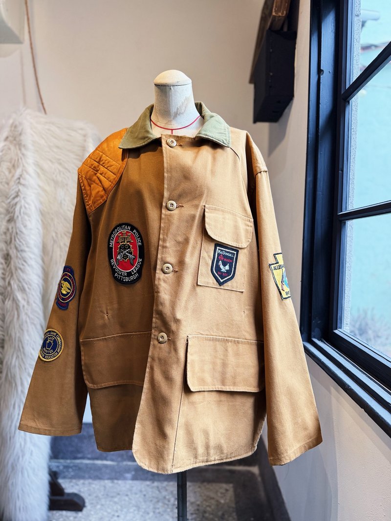 70s U.S.A.&U.K. SAFTBAK Barn Jacket 巴恩风拼布双色狩猎外套 - 男装外套 - 棉 多色