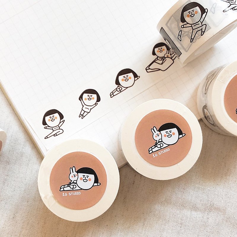 珍妮款 | 床床子我回来ㄌ纸胶带 - 纸胶带 - 纸 白色