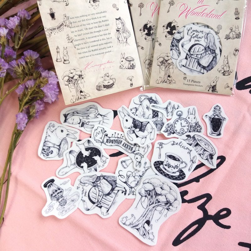 Alice in Wonderland 爱丽丝贴纸包 - 贴纸 - 纸 