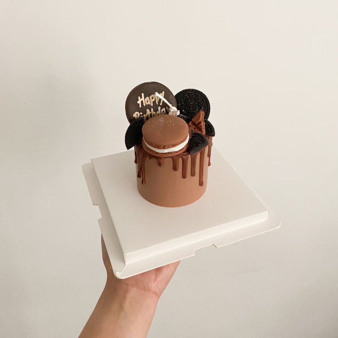 /香氛/巧克力oreo生日蜡烛(选择一个香味)无法与其他商品一并寄送 - 蜡烛/烛台 - 蜡 咖啡色