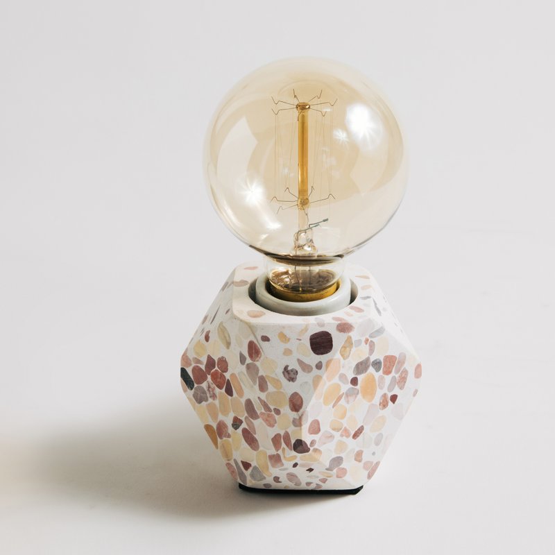 复古·磨石计划·多角磨石台灯(牛轧糖)│Good Form·好造形 - 灯具/灯饰 - 水泥 白色