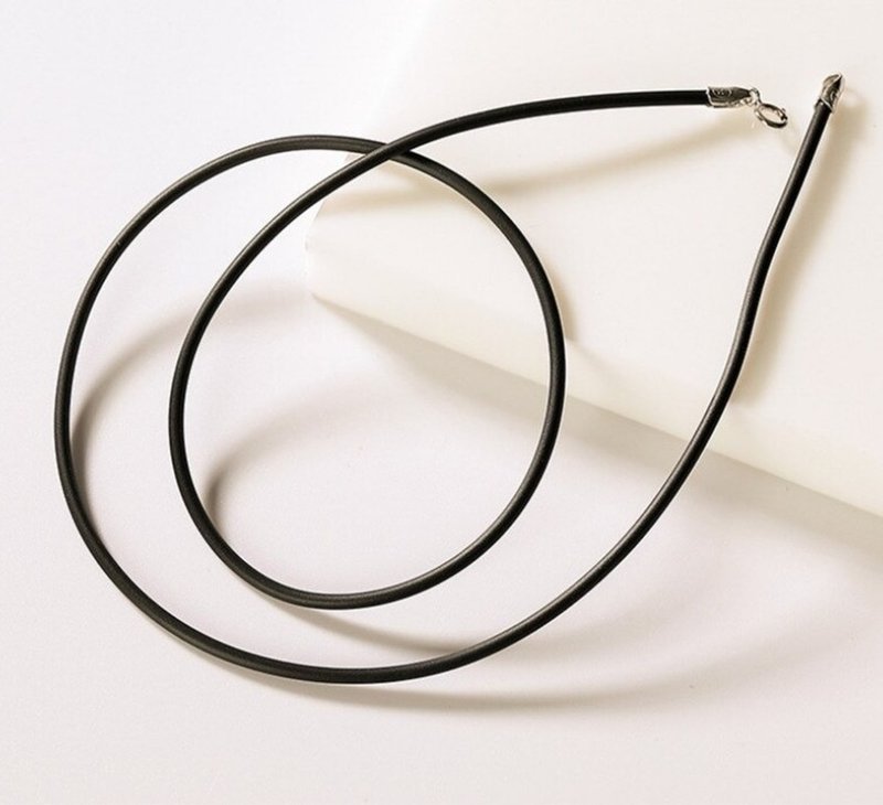 Unisex Real Leather Rope Necklaces for Men Women Hip-hop Jewelry Accessories - 项链 - 纯银 银色