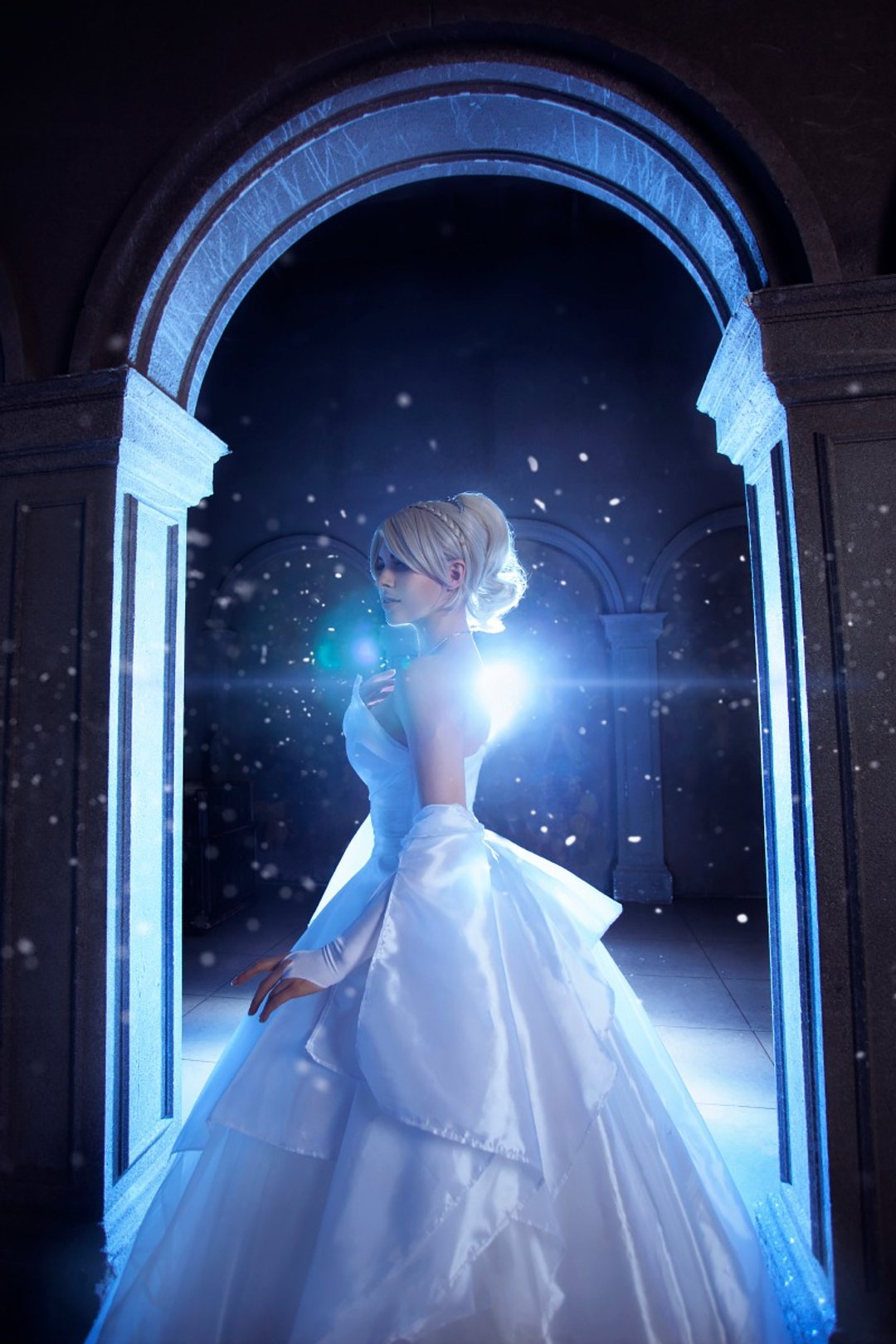 Lunafreya Nox Fleuret Final Fantasy XV Wedding dress cosplay made to order - 洋装/连衣裙 - 其他材质 白色