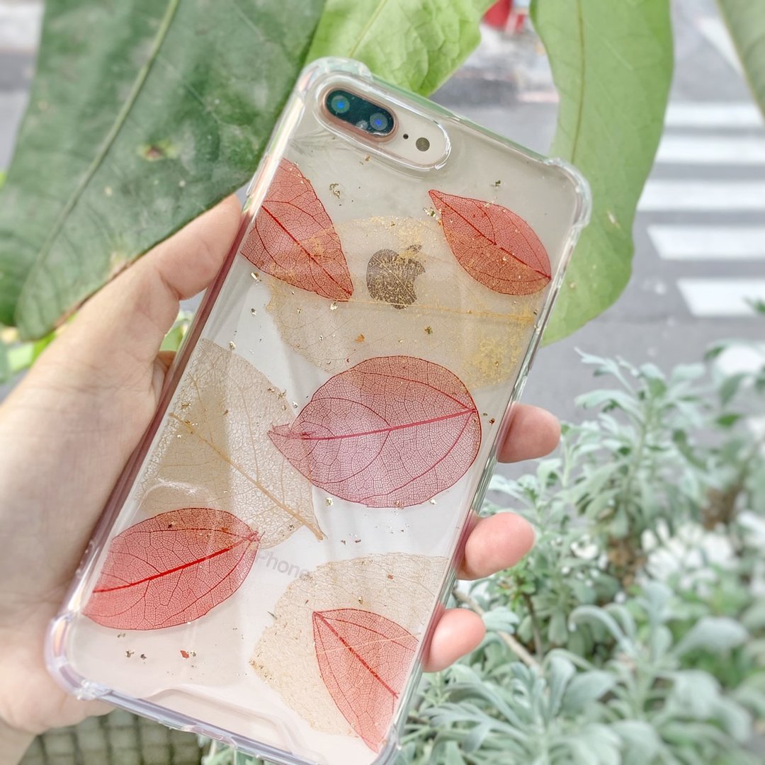 红 金 宝 干燥花叶脉手机壳 IPhone  NOTE20+ - 手机壳/手机套 - 塑料 红色
