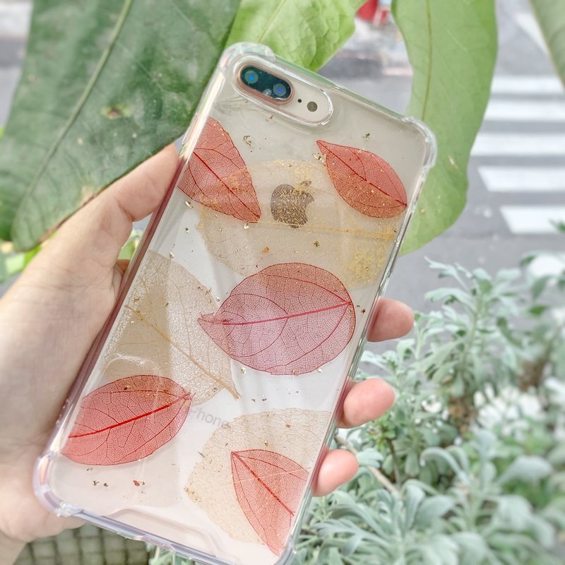 红 金 宝 干燥花叶脉手机壳 IPhone  NOTE20+ - 手机壳/手机套 - 塑料 红色