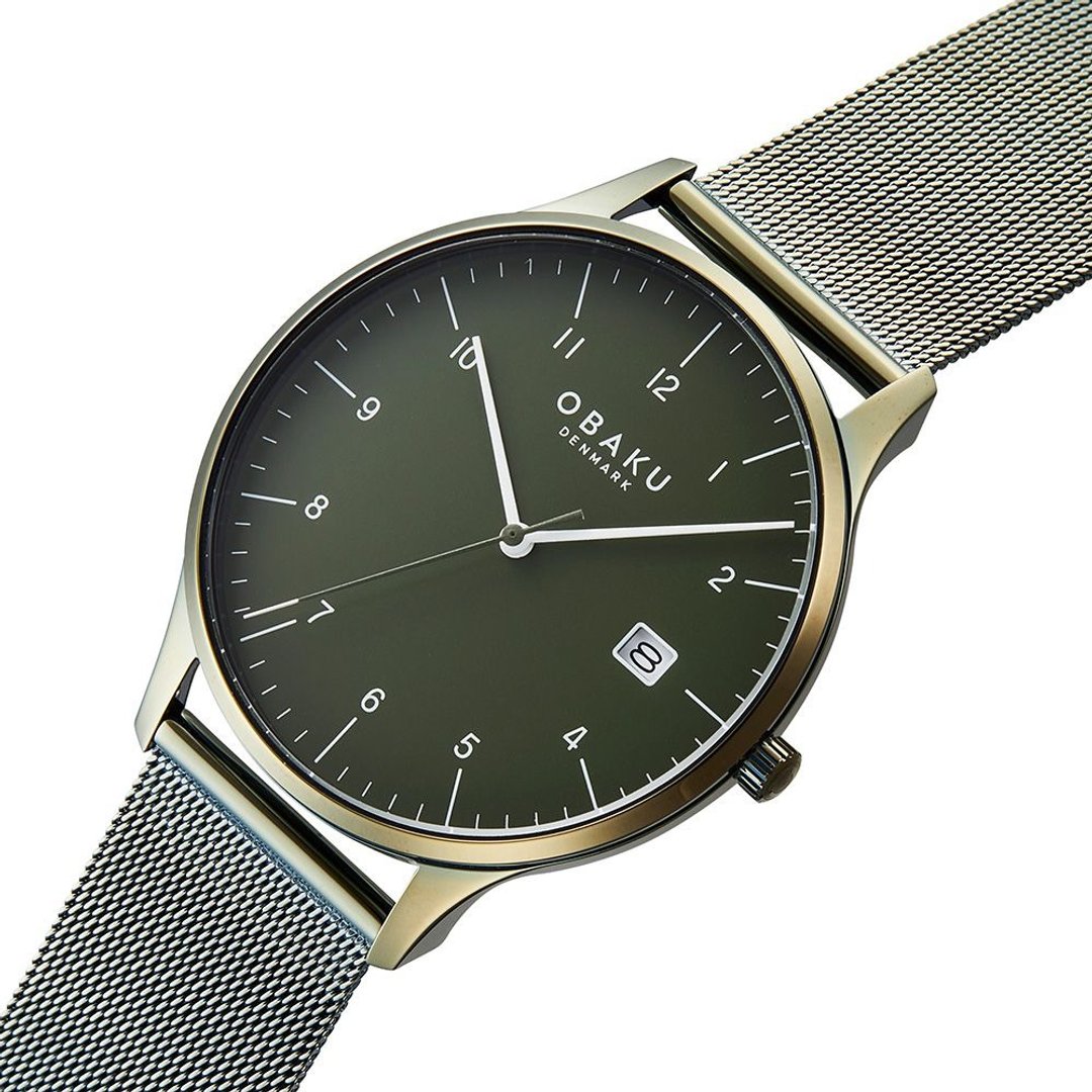 Obaku 绿色-V298GDEEME-41mm - 男表/中性表 - 不锈钢 多色