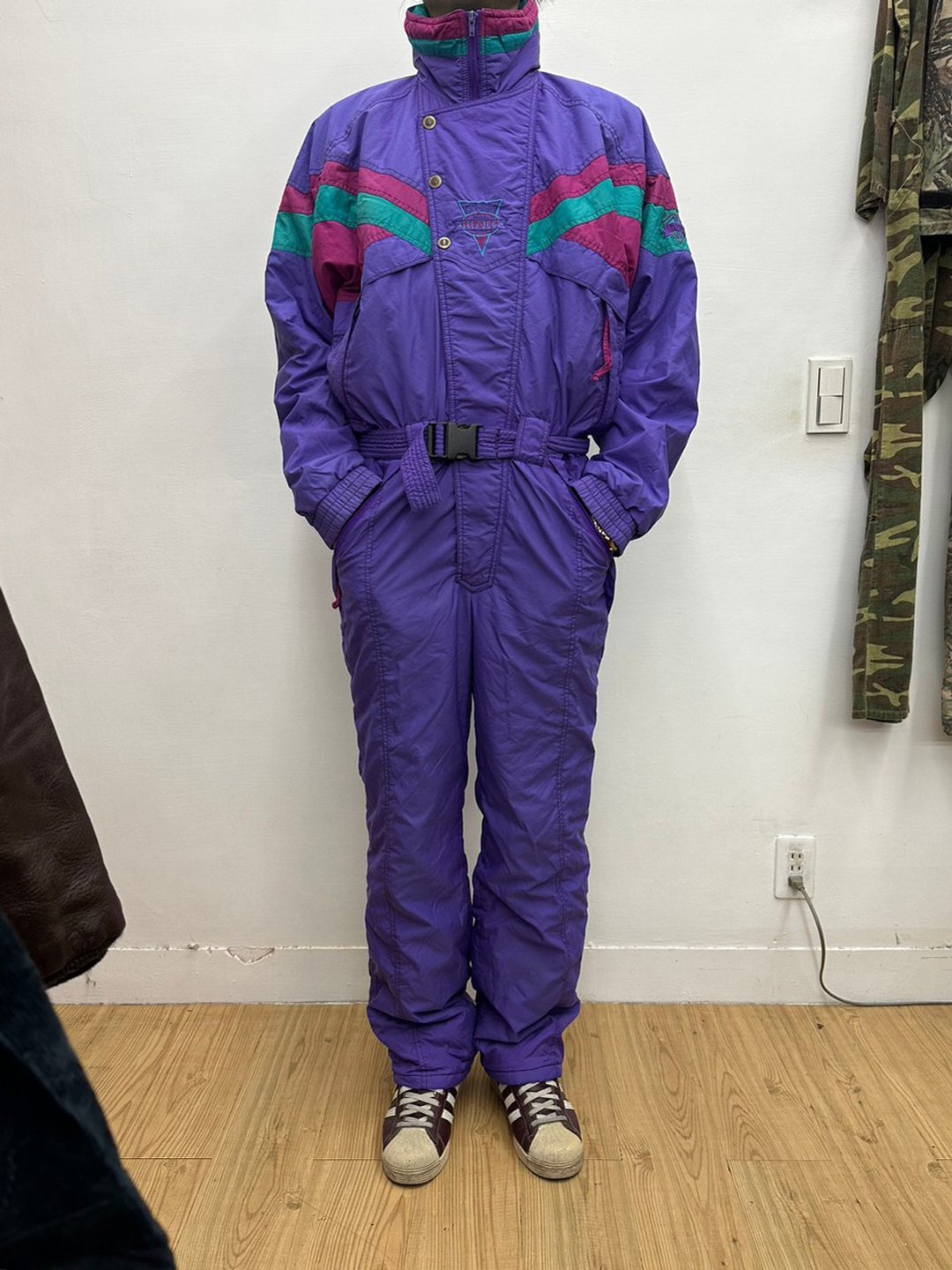 SKILPOS 紫色 滑雪服 连身工作服 古着 二手 内里铺棉 - 背带裤/连体裤 - 其他金属 紫色