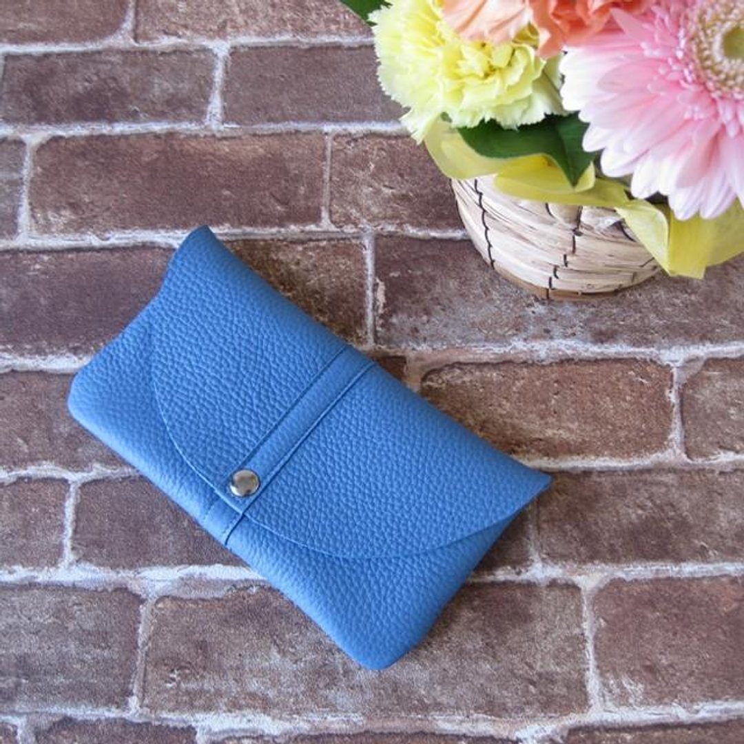 "GlobeⅡ" wallet (fluffy wallet) <Royal blue> - 皮夹/钱包 - 真皮 