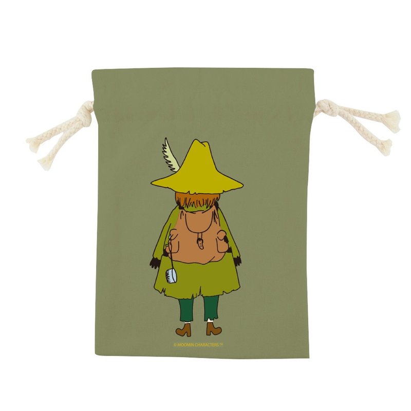 MOOMIN授权 -彩色束口袋  阿金(军绿) - 化妆包/杂物包 - 棉 绿色