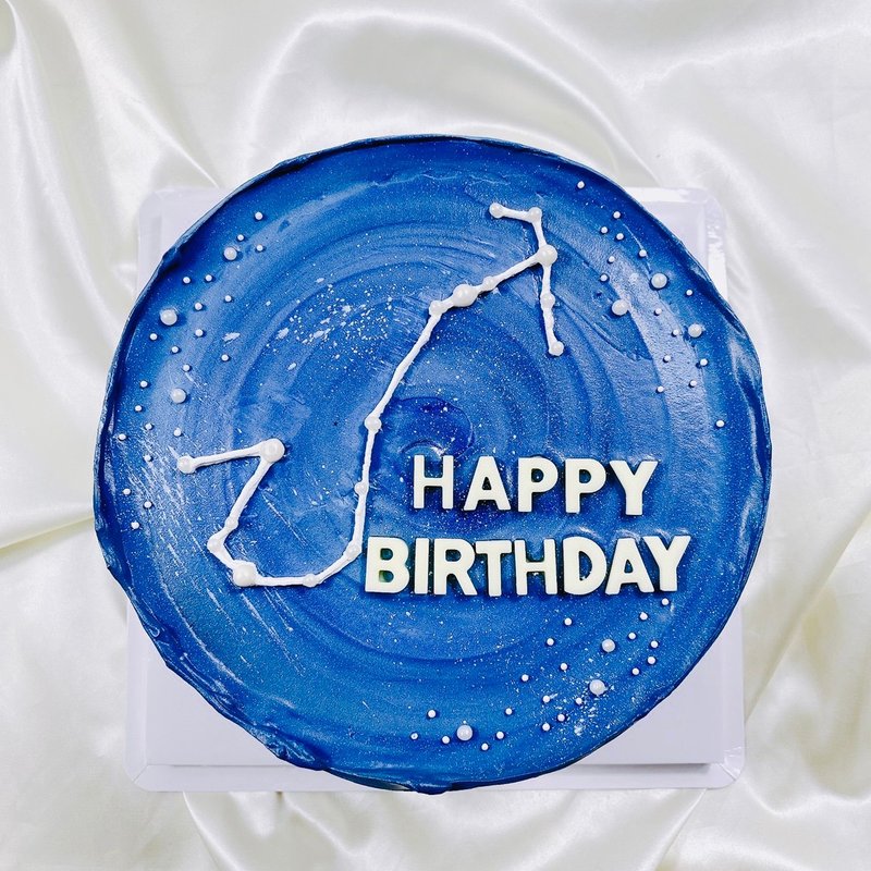 十二星座 生日蛋糕 定制蛋糕 星座图可定制  6 8寸 宅配 - 蛋糕/甜点 - 新鲜食材 蓝色