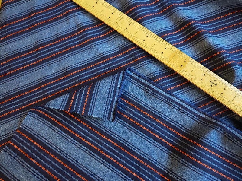 Indigo 纯棉  缇花 丹宁 先染布 - 编织/刺绣/羊毛毡/裁缝 - 棉．麻 蓝色