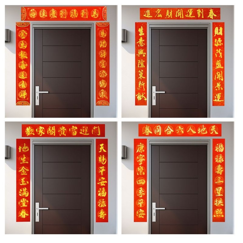 【2026 马年手写春联】七字门联|金字手写春联| - 红包/春联 - 纸 