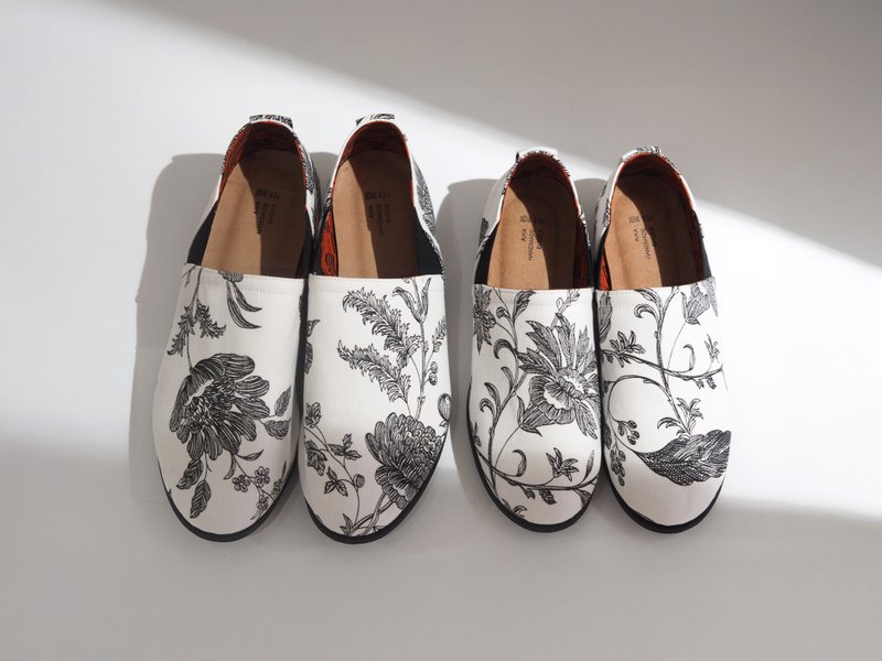 【 快速出货】爱花轻便鞋 - men's & woman's - 其他 - 棉．麻 白色