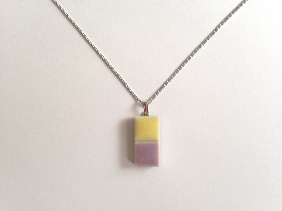 Tile pendant - 项链 - 其他金属 