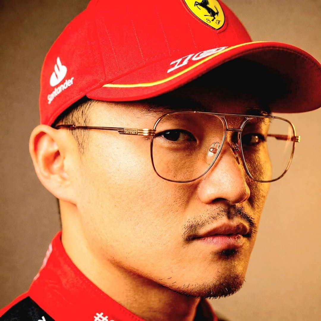 法拉利车队 Ferrari Formula 金银双色浮雕 logo 钛合金 全新古董眼镜 - 眼镜/眼镜框 - 其他金属 金色