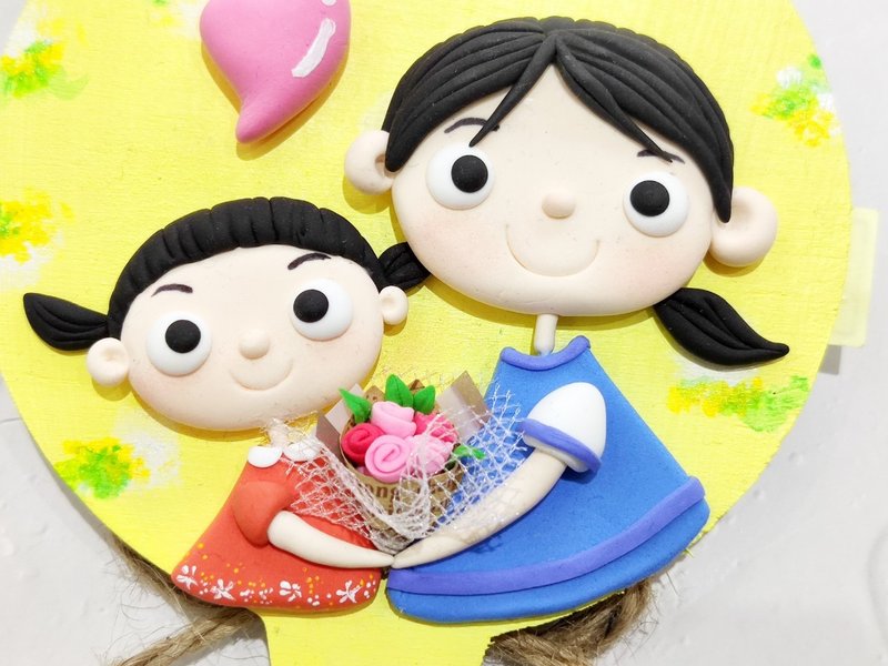 (定制)黏土手拿镜 母亲节/毕业送礼/感谢礼 - 彩妆刷具/镜子/梳子 - 粘土 