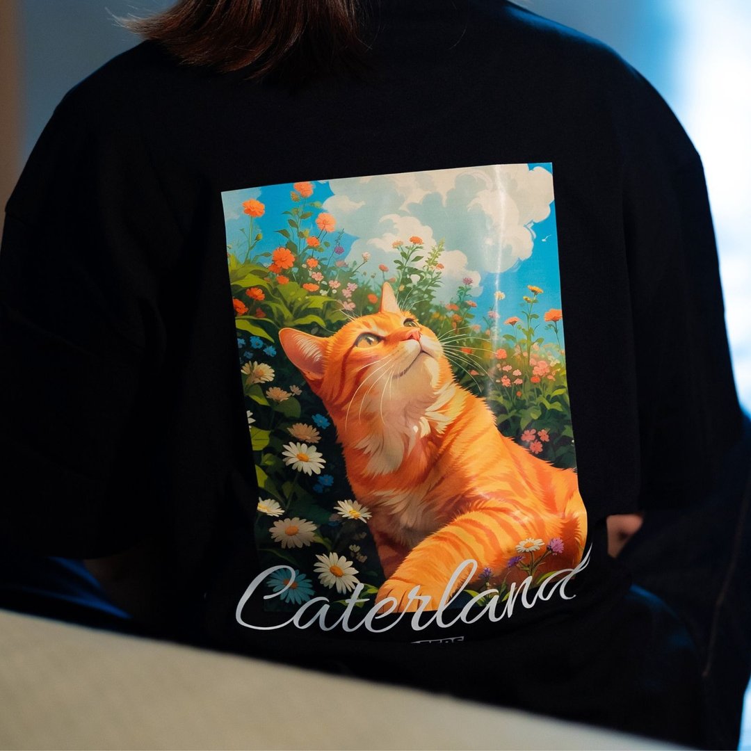 【CREEPS】Caterland 宽松重磅印花T恤 210g - 男装上衣/T 恤 - 棉 多色