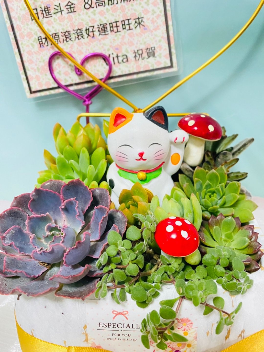 高雅大理石纹定制组盆 开幕志庆 新居落成 升官乔迁 婚礼 生日礼 - 植栽/盆栽 - 其他材质 
