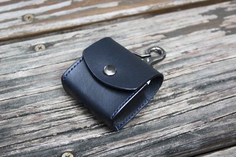 AirPods耳机皮套 | 黑蓝莓色植鞣革 - 其他 - 真皮 