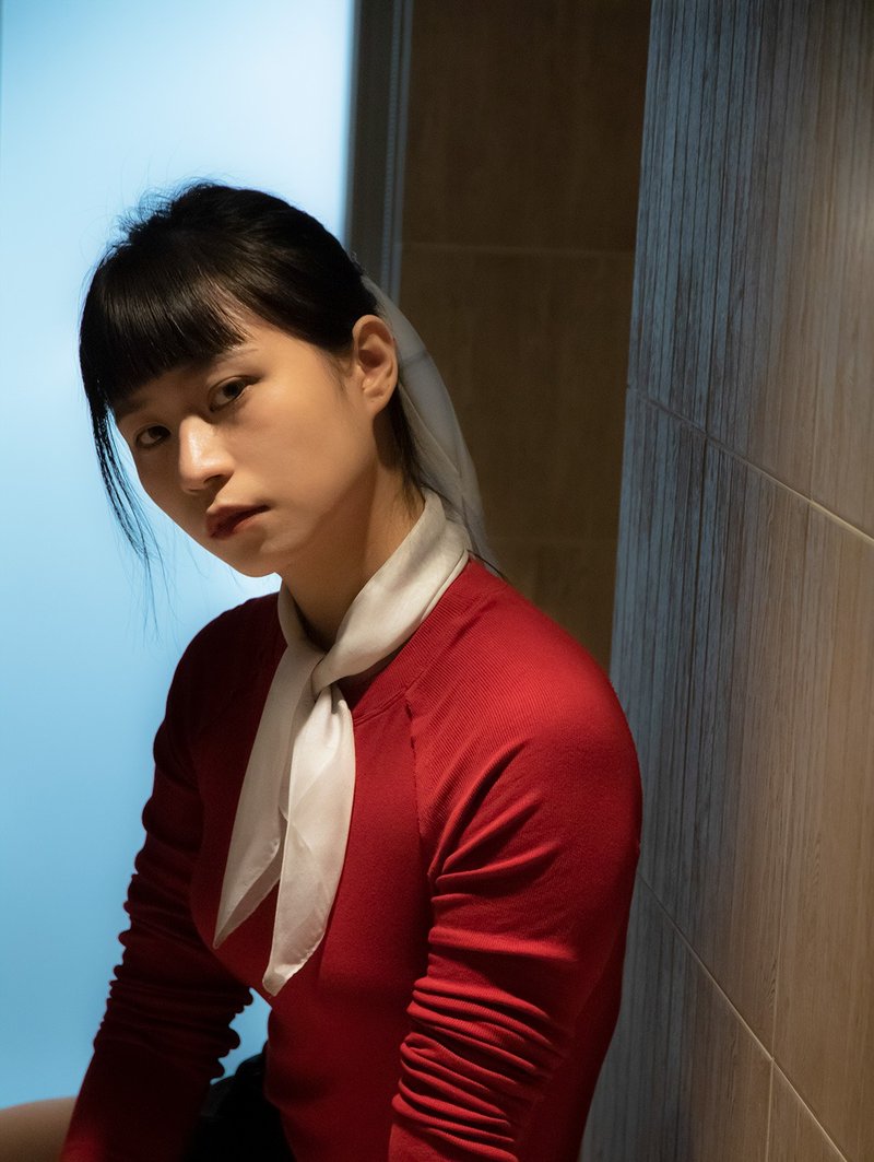 巴黎的时尚与洗链 Nuit Blanche 纯丝白色印花雪纺丝巾 日本制 - 丝巾 - 丝．绢 白色