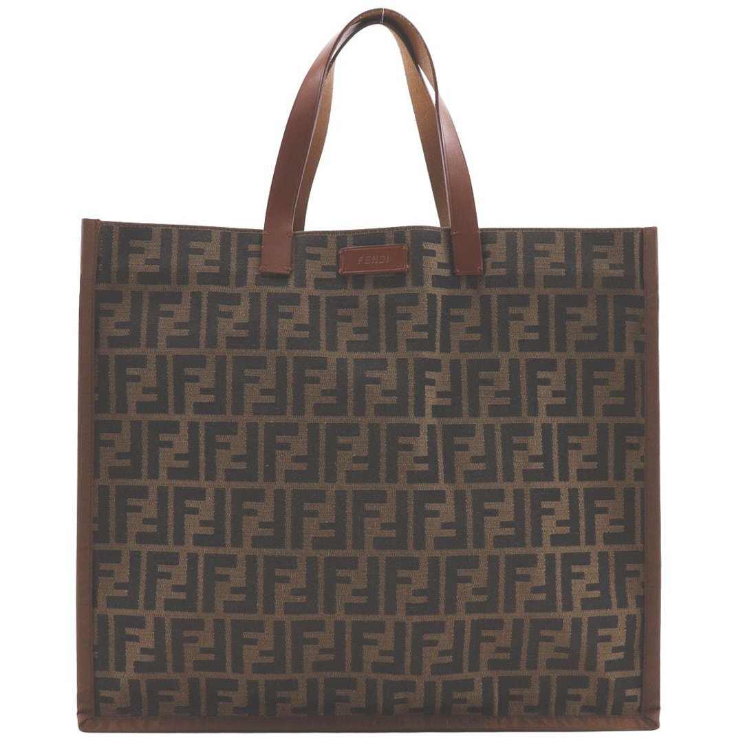 【日本直送】FENDI 经典双F图纹 托特包 手提包 8BH235-GKF 尼龙帆布 棕色 中性【二手】 - 手提包/手提袋 - 尼龙 咖啡色