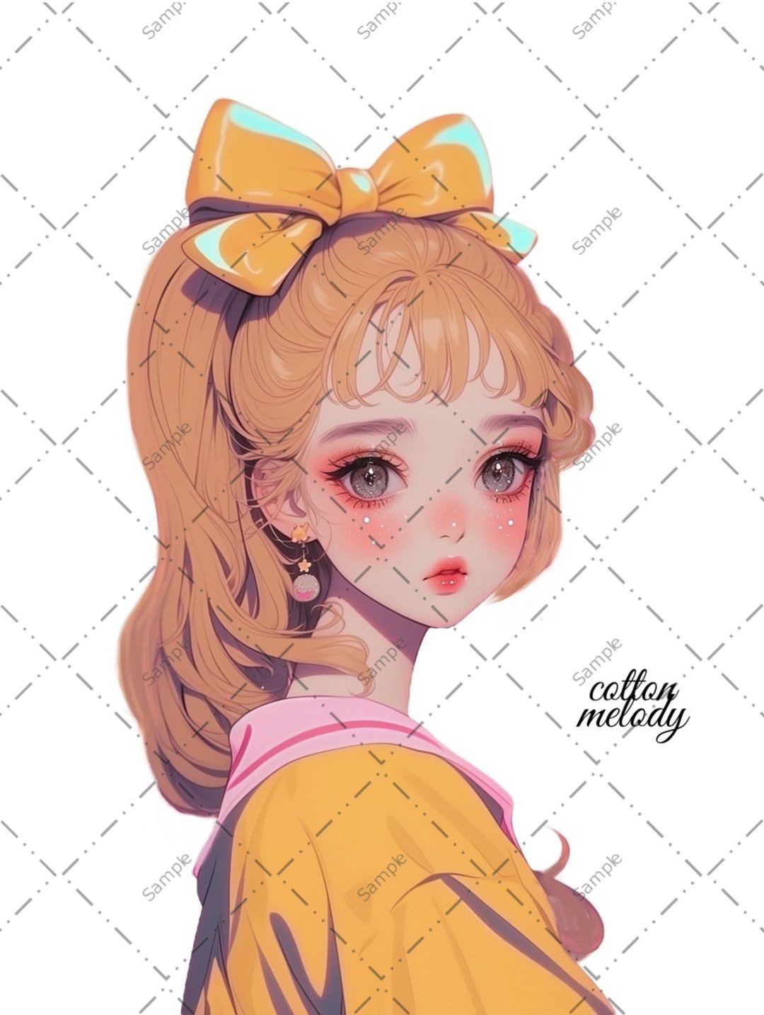 original sticker no.937 人物贴纸 原创贴纸 人物贴纸 女孩贴纸 原创人物贴纸 - 贴纸 - 纸 