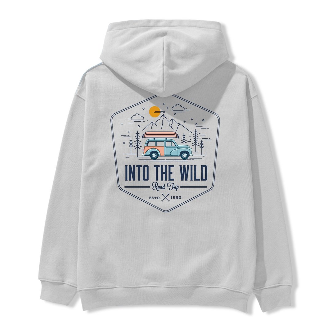【Creeps Original】Into the Wild Heavyweight Fleece Hoodie - 中性连帽卫衣/T 恤 - 棉 多色