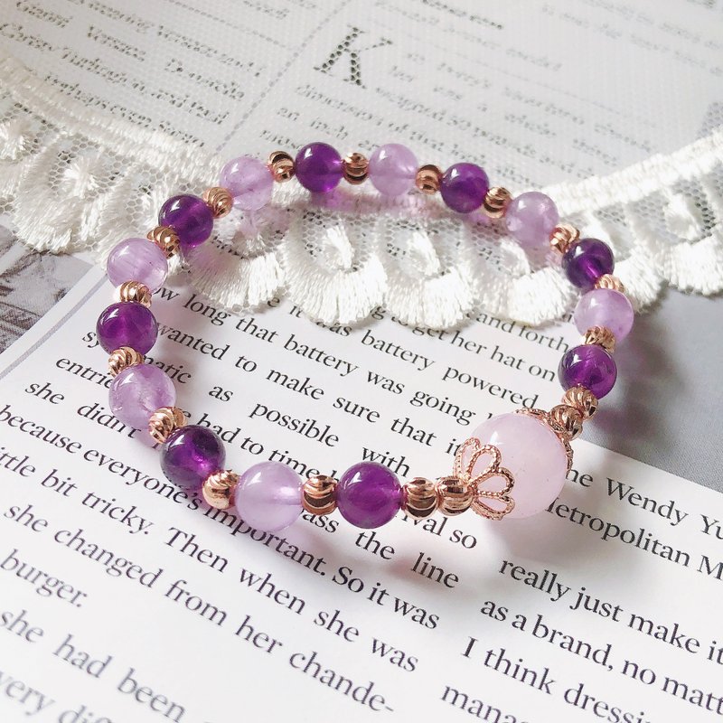 学业 事业  招贵人 紫水晶  手鈪 手链 手链 手环 定制化 - 手链/手环 - 水晶 紫色