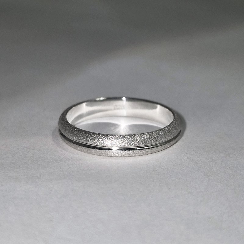 (925)银河闪耀线条银戒指 - 戒指 - 纯银 银色