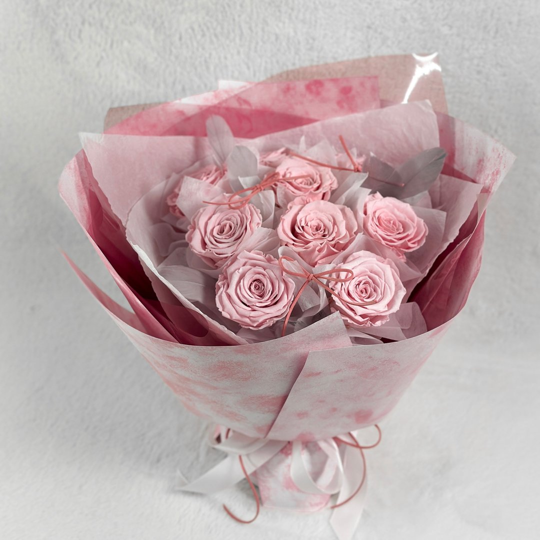 永生花花束 - 温柔与理解Preserved flower ecuador rose bouquet - 干燥花/捧花 - 植物．花 