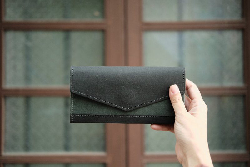 【圣诞礼物】Traveller Bag 旅行长夹 DUO 双生系列 隐形磁铁版 - 皮夹/钱包 - 纸 黑色