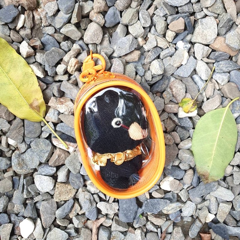 【幸运紫娃】酷黑系小黑熊(含娃包) | 袜子娃娃 吊饰 - 玩偶/公仔 - 其他材质 黑色