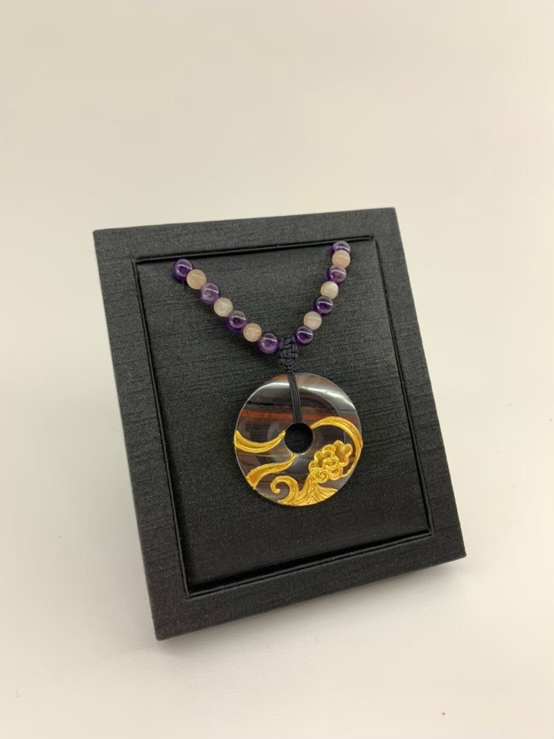 晨墨饰金系列-云山水 项链 坠子 - 项链 - 半宝石 金色