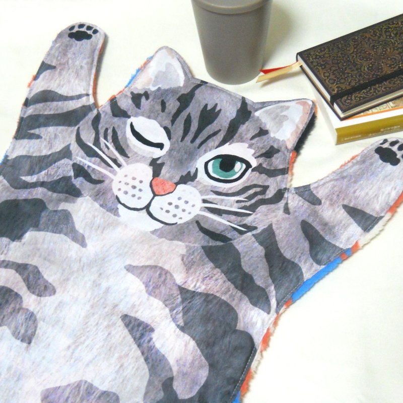 猫咪迷你毯 疗愈仰躺版【再贩】 - 婴儿饰品 - 聚酯纤维 灰色